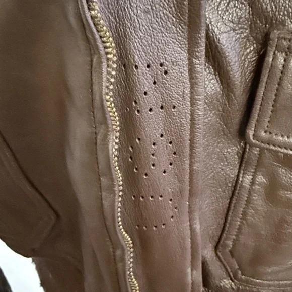 VINTAGE LEATHER G-1 FLIGHT JACKET US NAVY - Picture 4 of 16